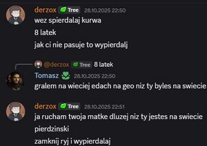 Wymiana zdań między Derzoxem a Toimaszem