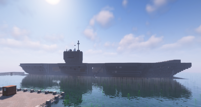 Zdjęcie Izraelskiego lotniskowca wykonane od strony lądu